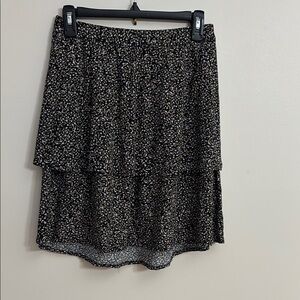 Black and White Patterned Women's Skirt